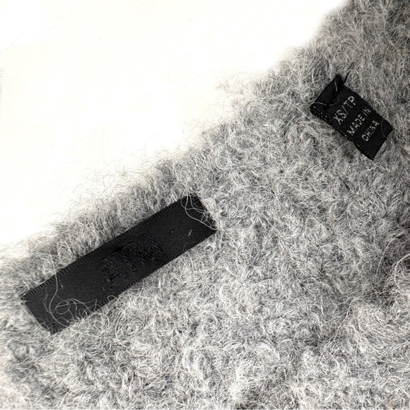 ATM Anthony Thomas Melillo chunky gray nubby knit sweater fuzzy chunky cozy XS - Picture 4 of 16